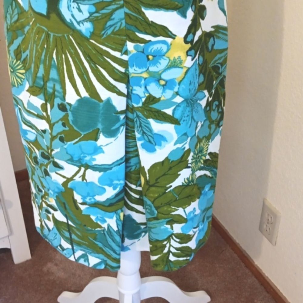 Talbots Retro Tropical Floral Dress. Hawaii, Cruise, Tropics - Picture 4 of 14
